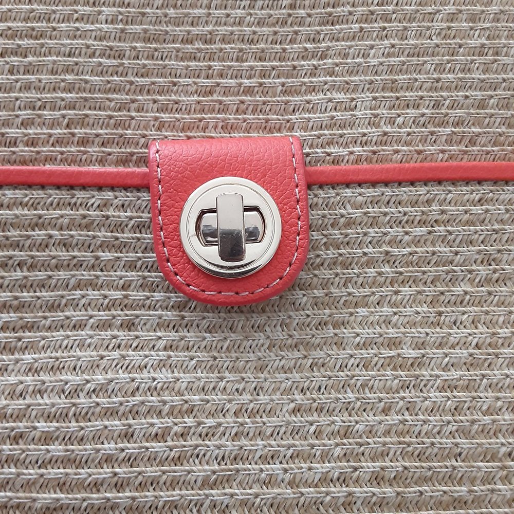 Talbots Straw & Leather Crossbody - Picture 5 of 6